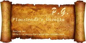 Placzintár Gizella névjegykártya